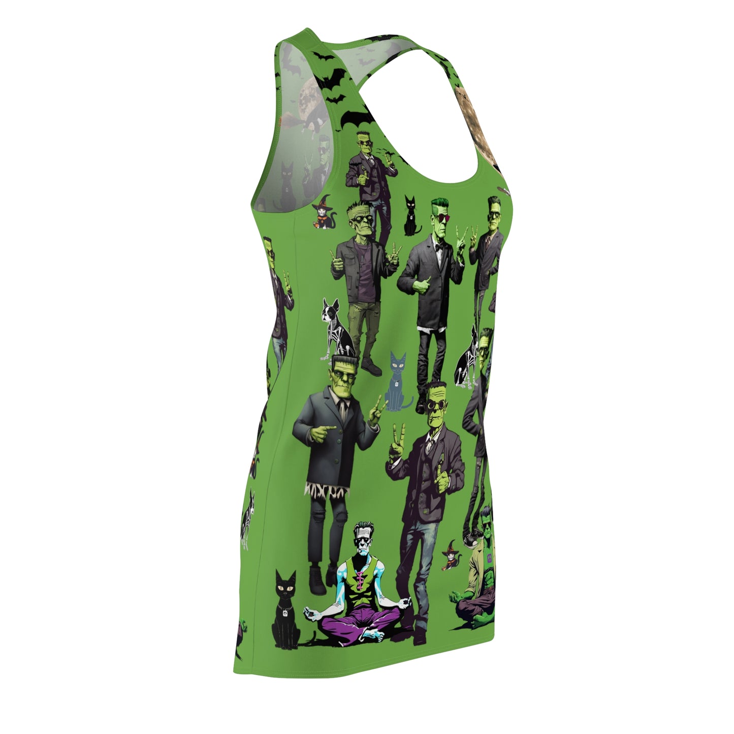 Peace Signs & Franensteins Racerback Sleeveless Dress for Halloween
