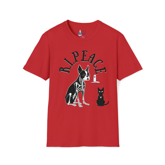 R.I.Peace Boston Terrier T-Shirt for Halloween