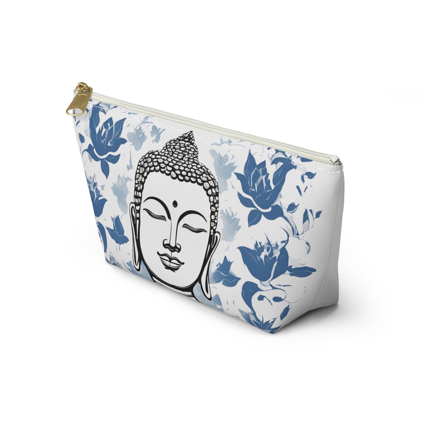 Zen Blue Lotus Buddha Pouch w T-bottom