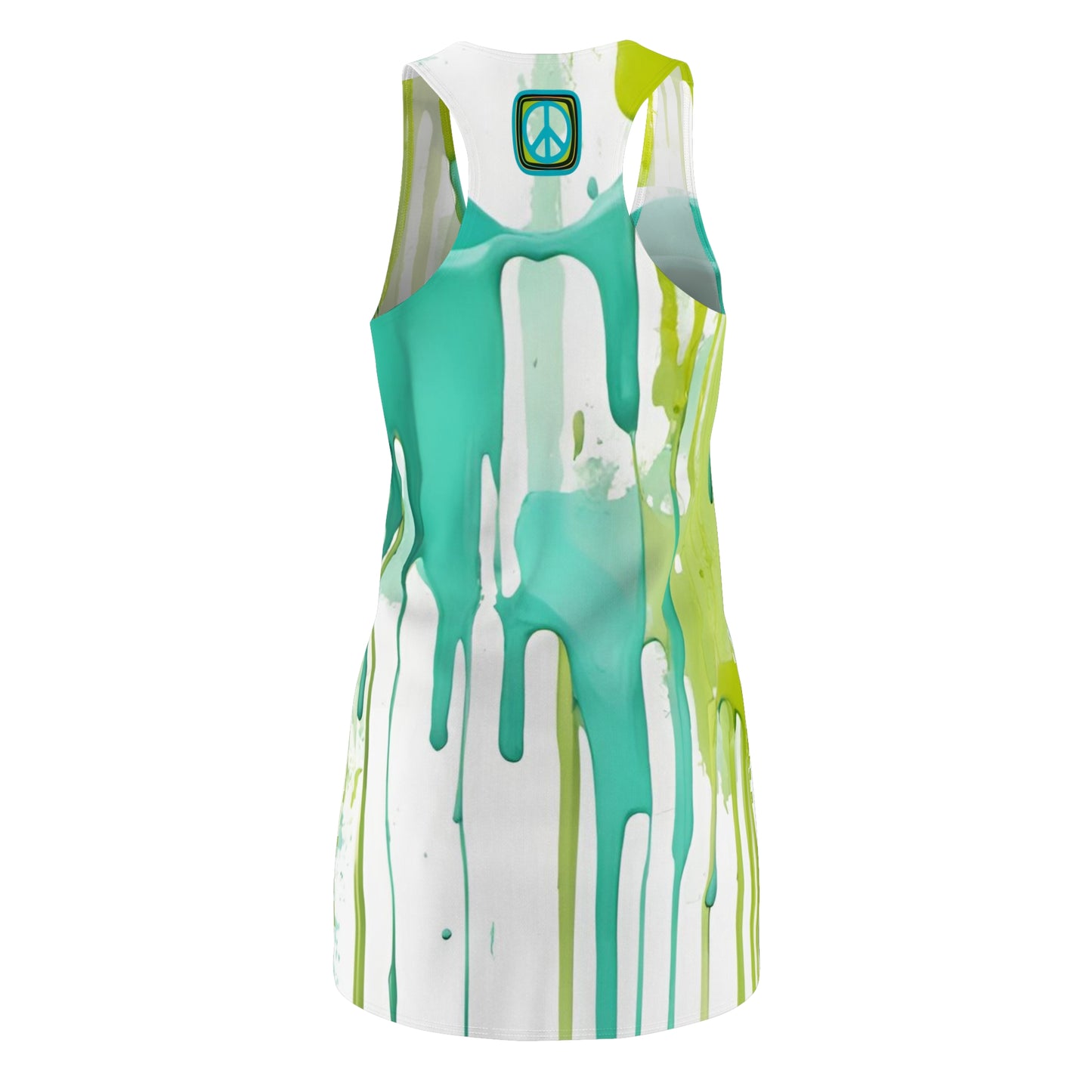 Buddha with glasses on Paint-drip Racerback Sleeveless Dress