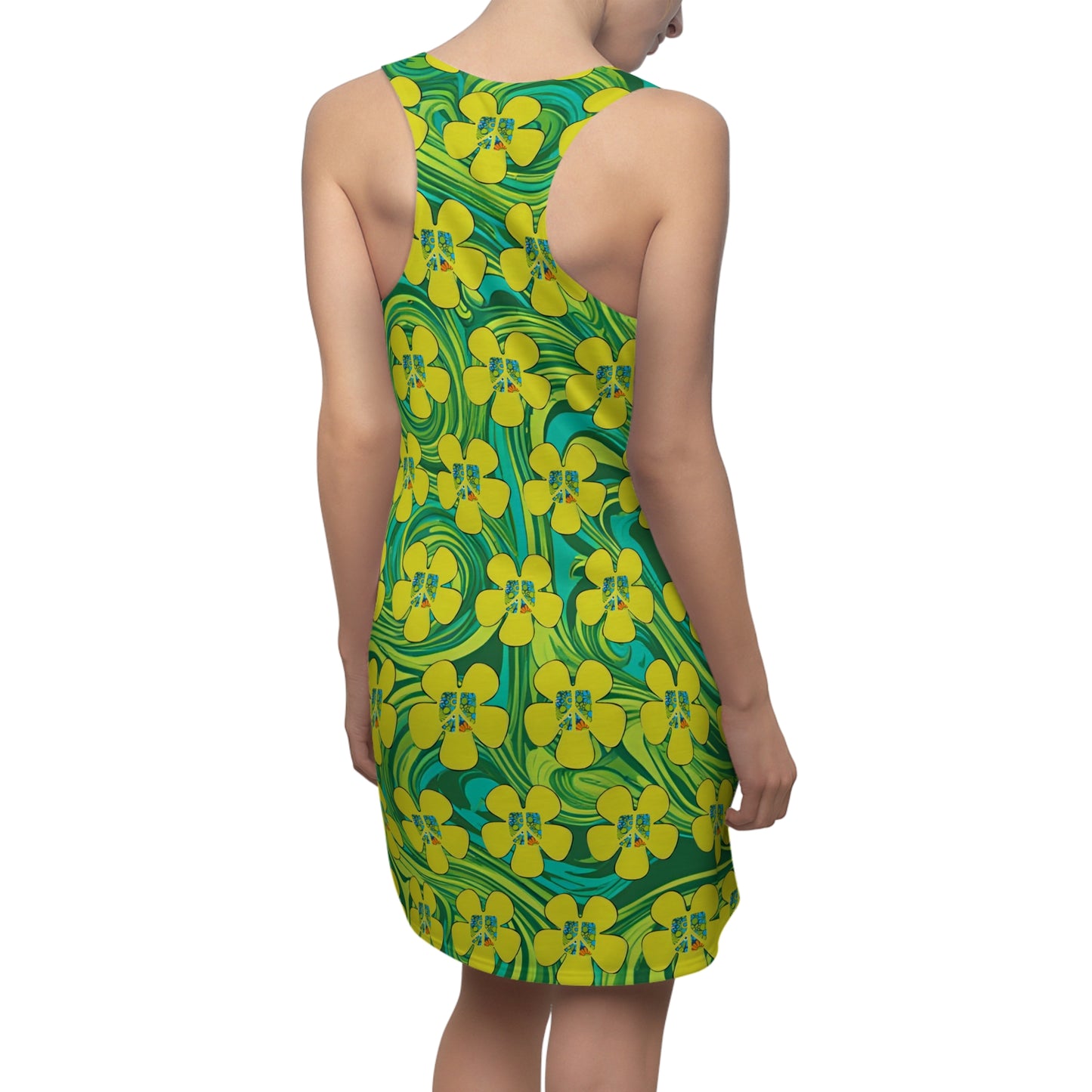 Peace Flower Power Racerback Sleeveless Dress