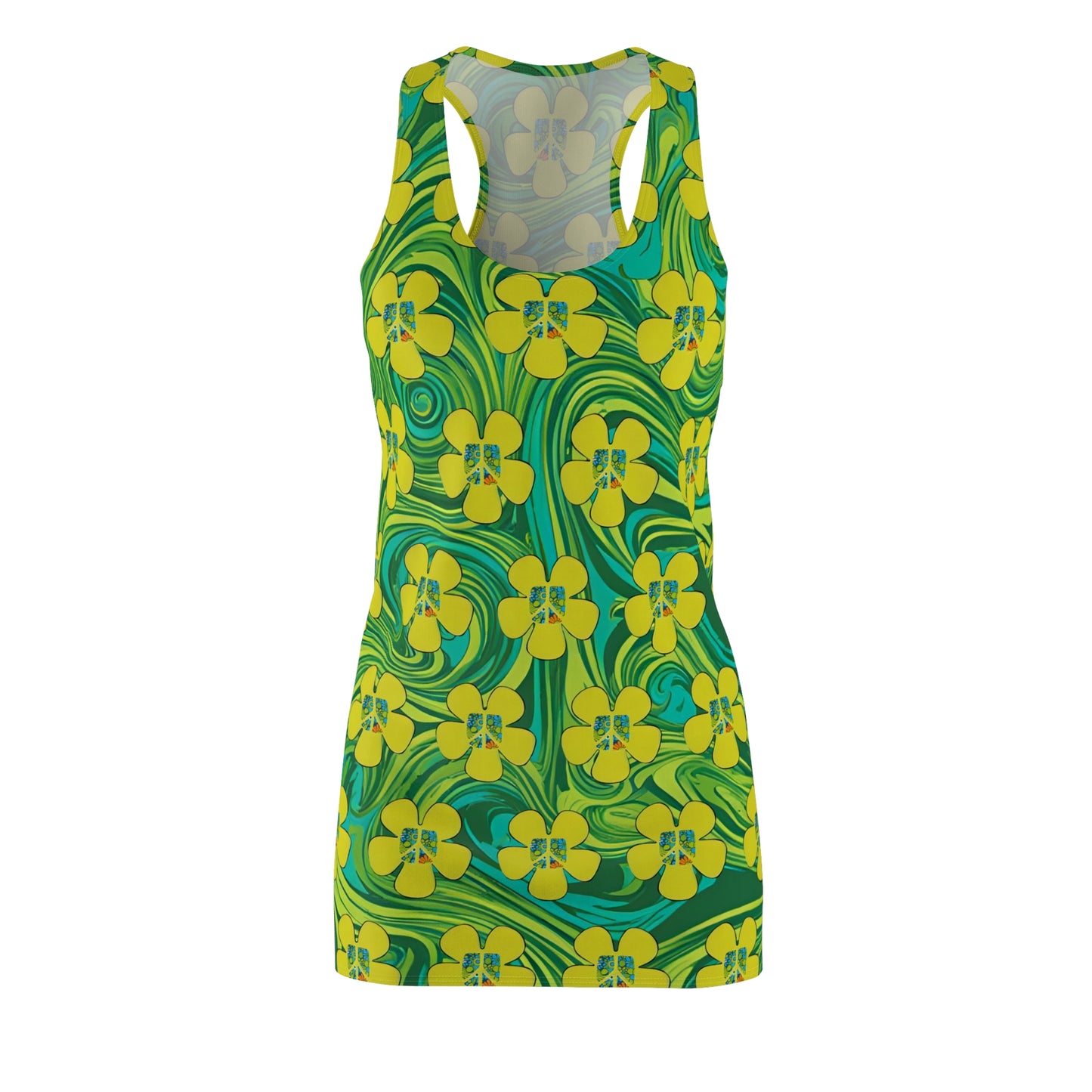 Peace Flower Power Racerback Sleeveless Dress