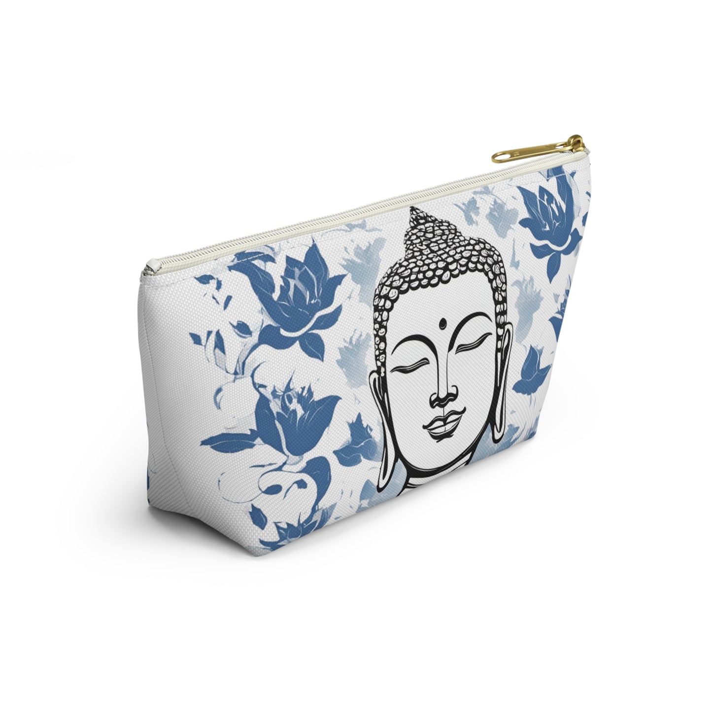 Zen Blue Lotus Buddha Pouch w T-bottom
