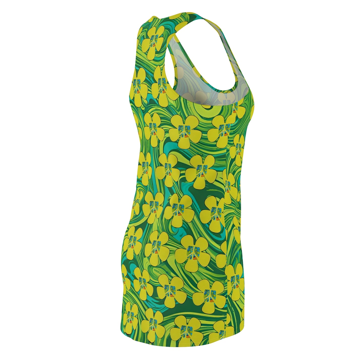 Peace Flower Power Racerback Sleeveless Dress