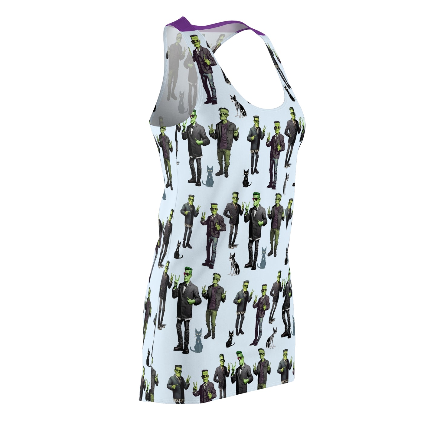 Peace Signs & Franensteins Sleeveless Racerback Dress for Halloween