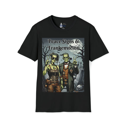 Peace Signs & Frankensteins T-Shirt for Halloween