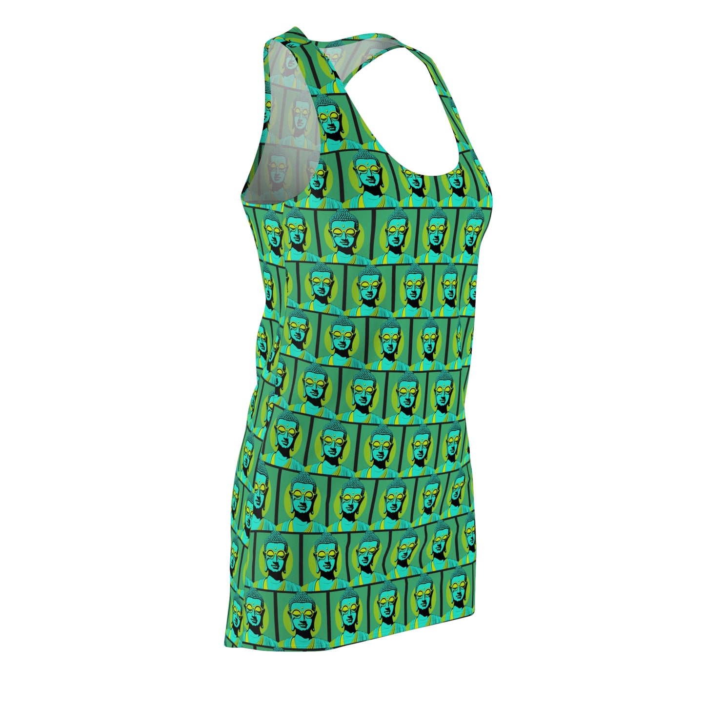 Pop Art Buddha Sleeveless Racerback Dress