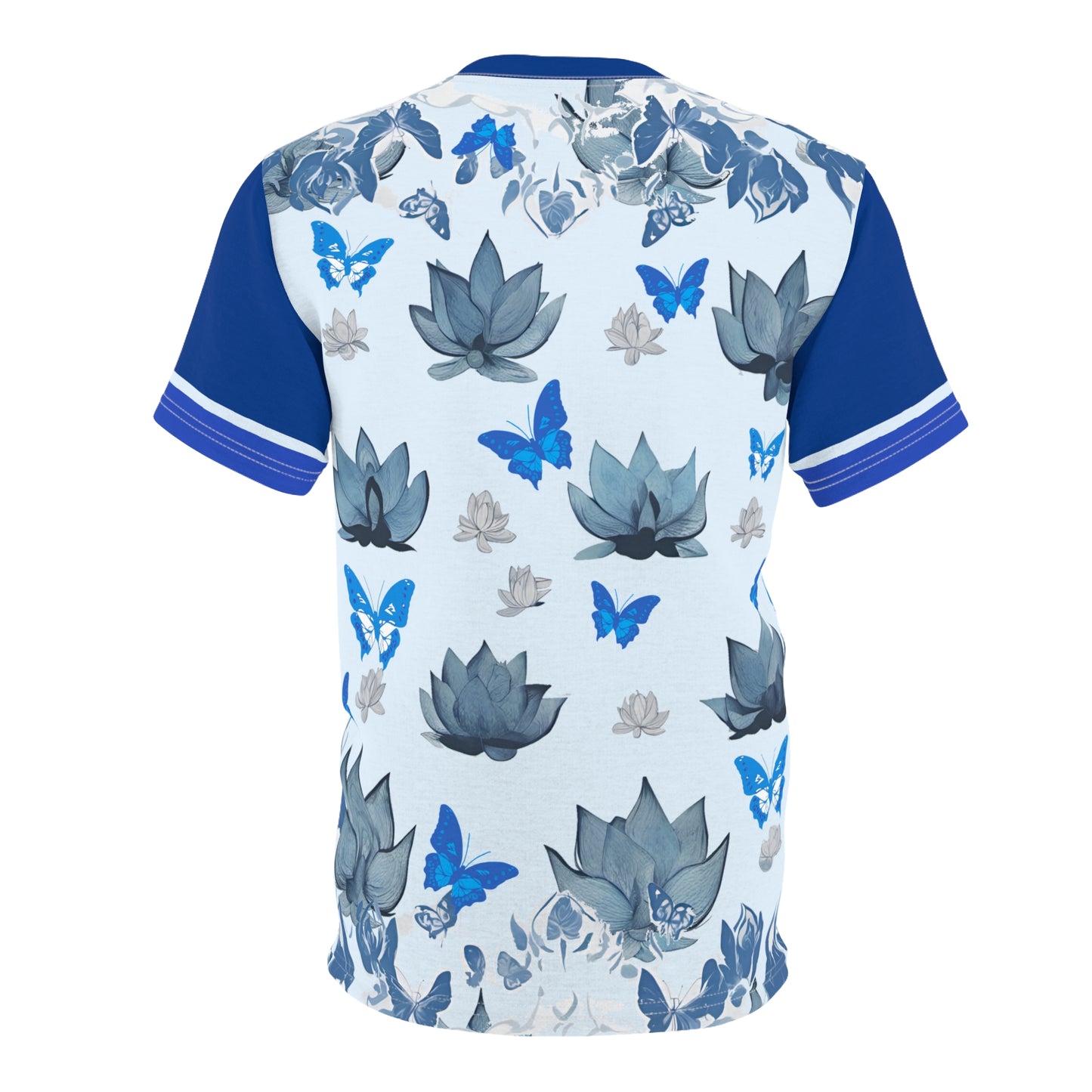 Buddha with Blue Lotus & Butterflies Unisex Pull-Over Shirt