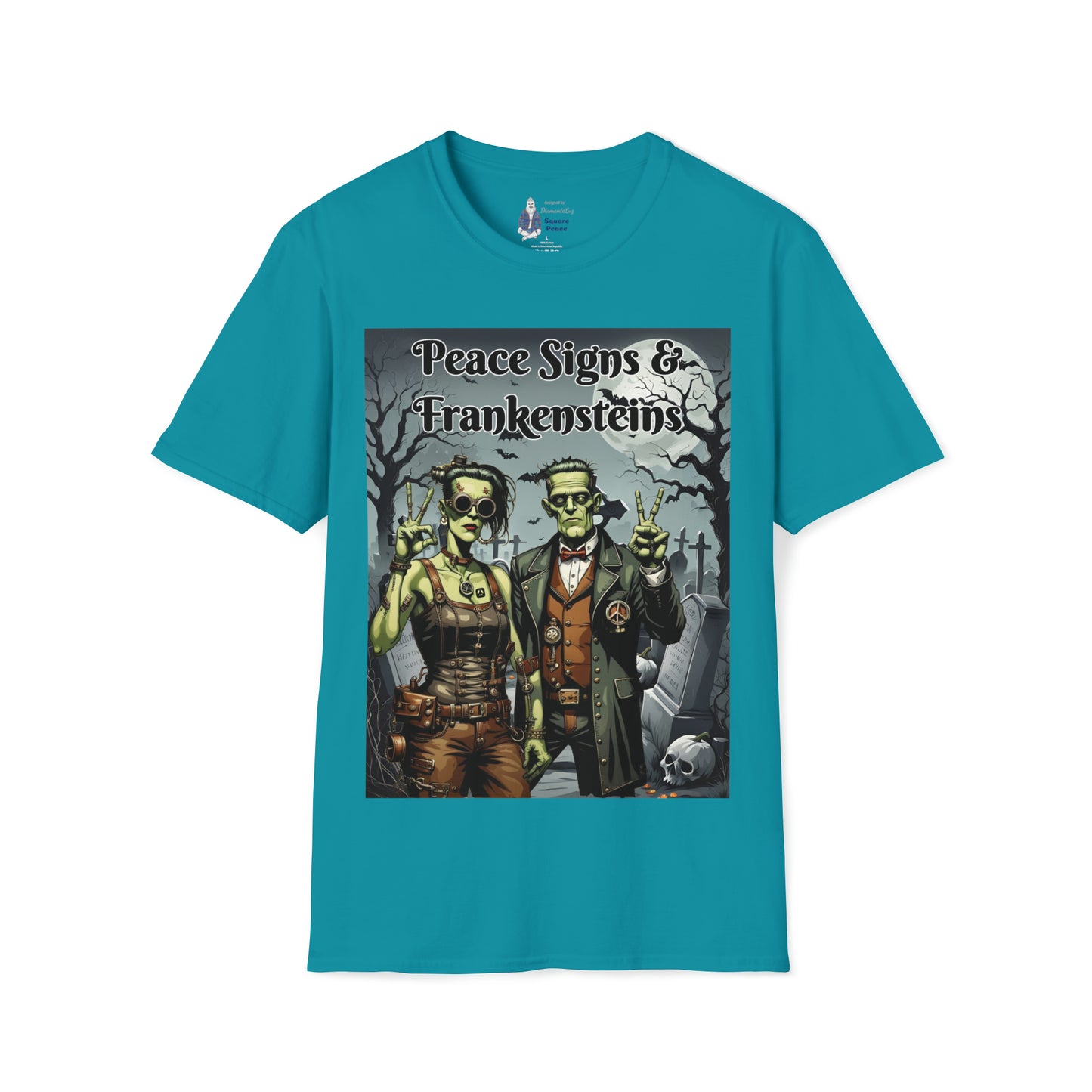Peace Signs & Frankensteins T-Shirt for Halloween