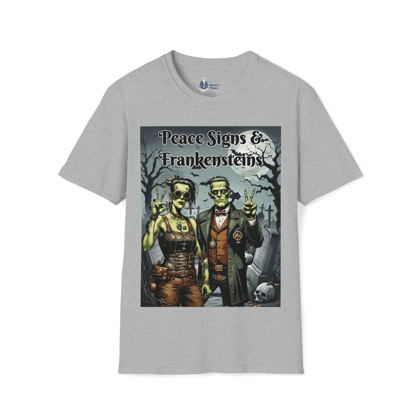 Peace Signs & Frankensteins T-Shirt for Halloween