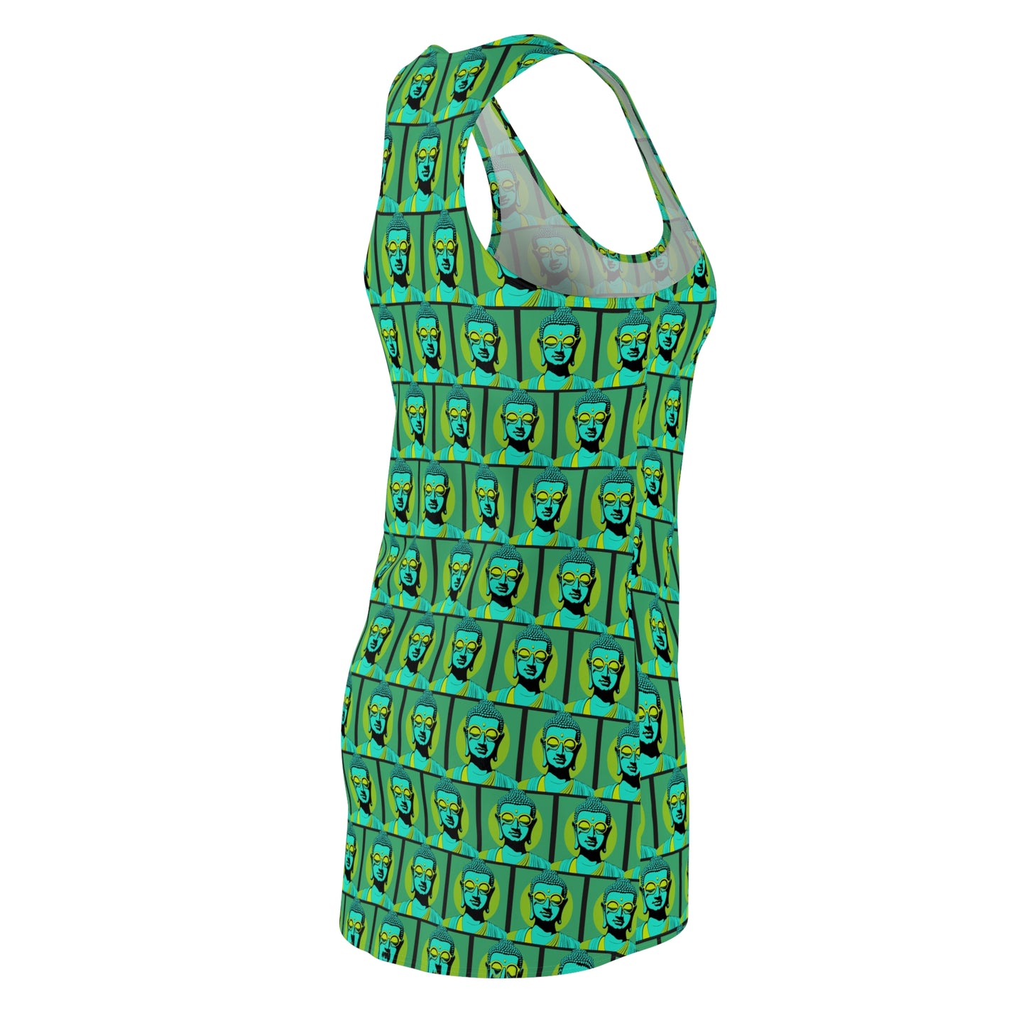 Pop Art Buddha Sleeveless Racerback Dress