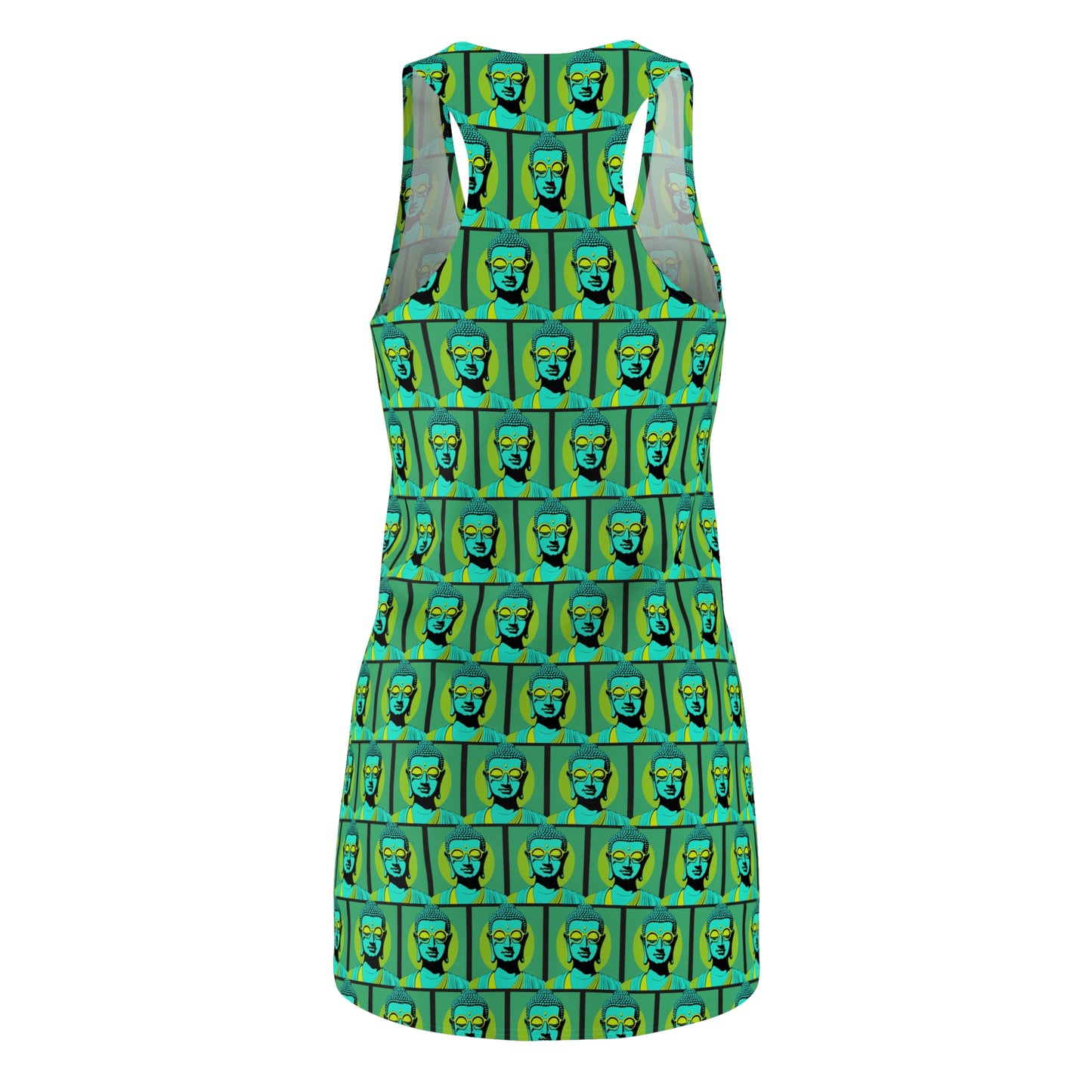 Pop Art Buddha Sleeveless Racerback Dress