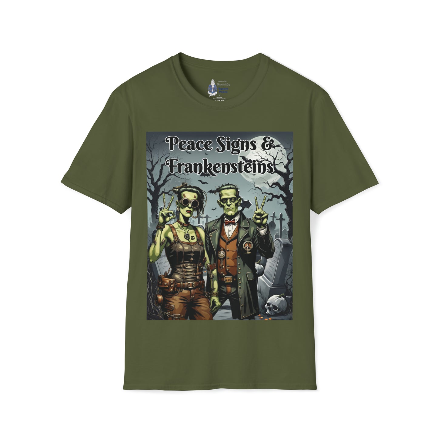 Peace Signs & Frankensteins T-Shirt for Halloween
