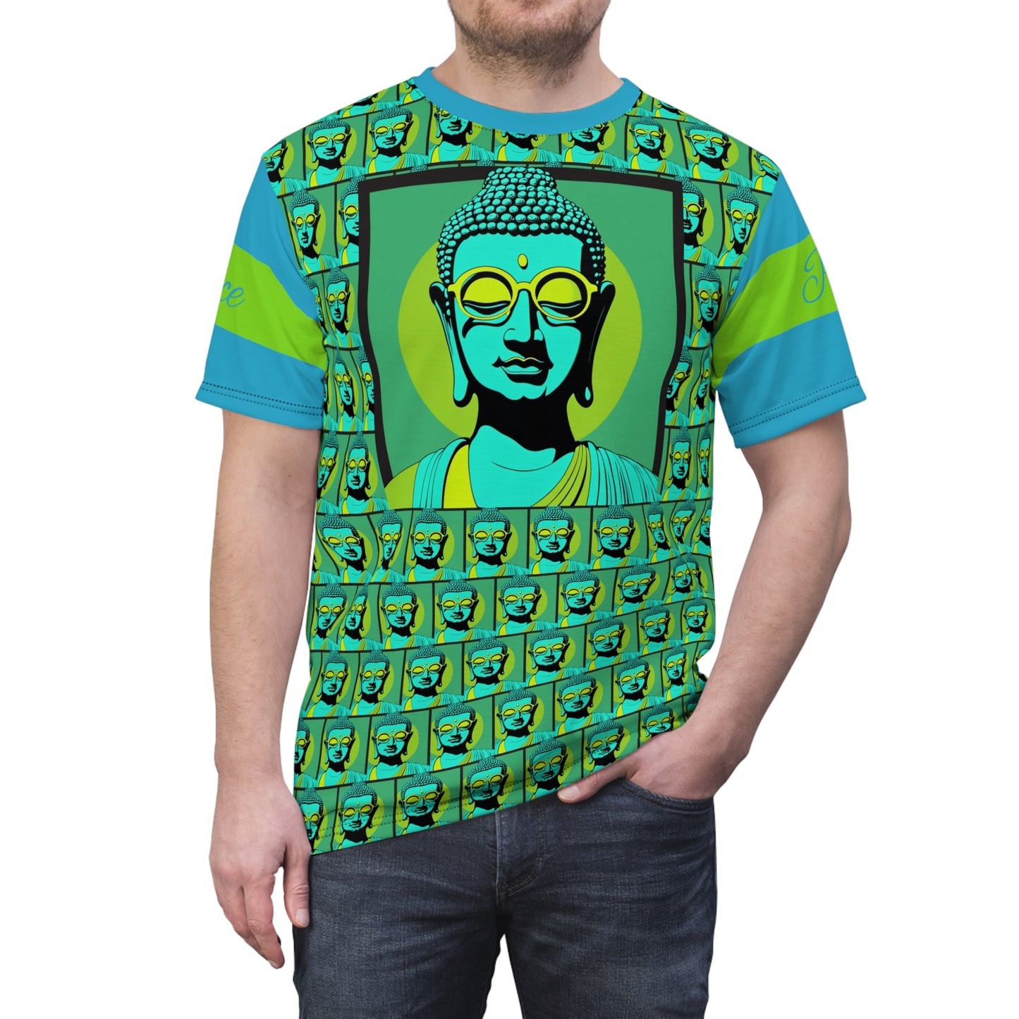 Pop Art Buddha Wearing Shades Pull-over Shirt