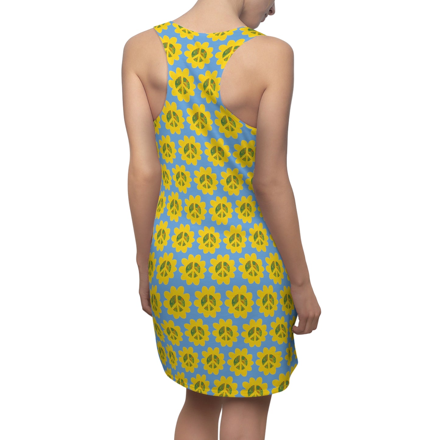 Peace Flower Power Racerback Sleeveless Dress