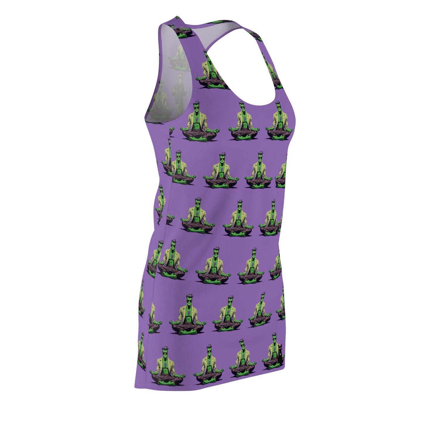 Meditating Frankenstein Racerback sleeveless Dress for Halloween