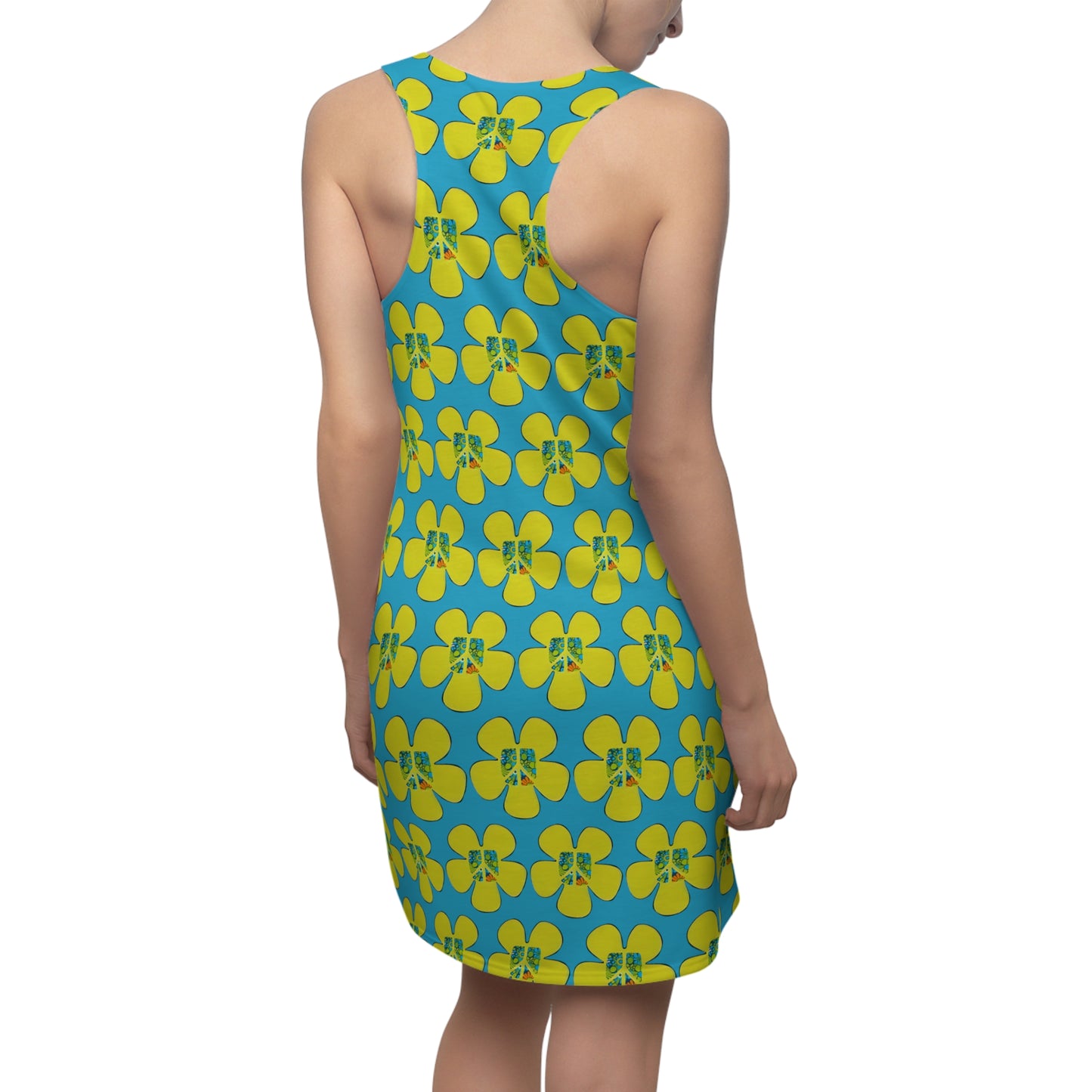 Peace Flower Power Racerback Sleeveless Dress