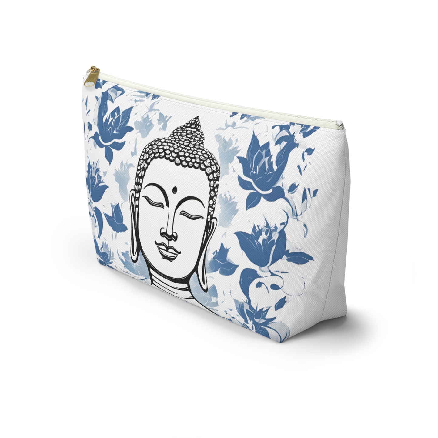 Zen Blue Lotus Buddha Pouch w T-bottom