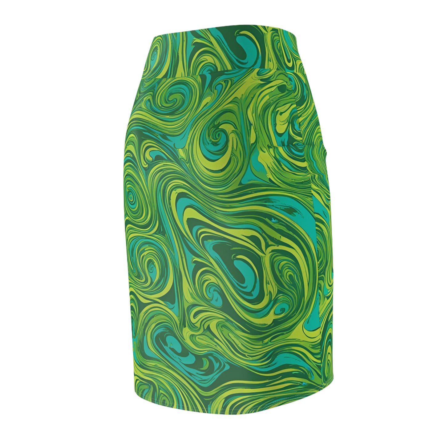 Peace Flower Psychedelic Swirl Pencil Skirt