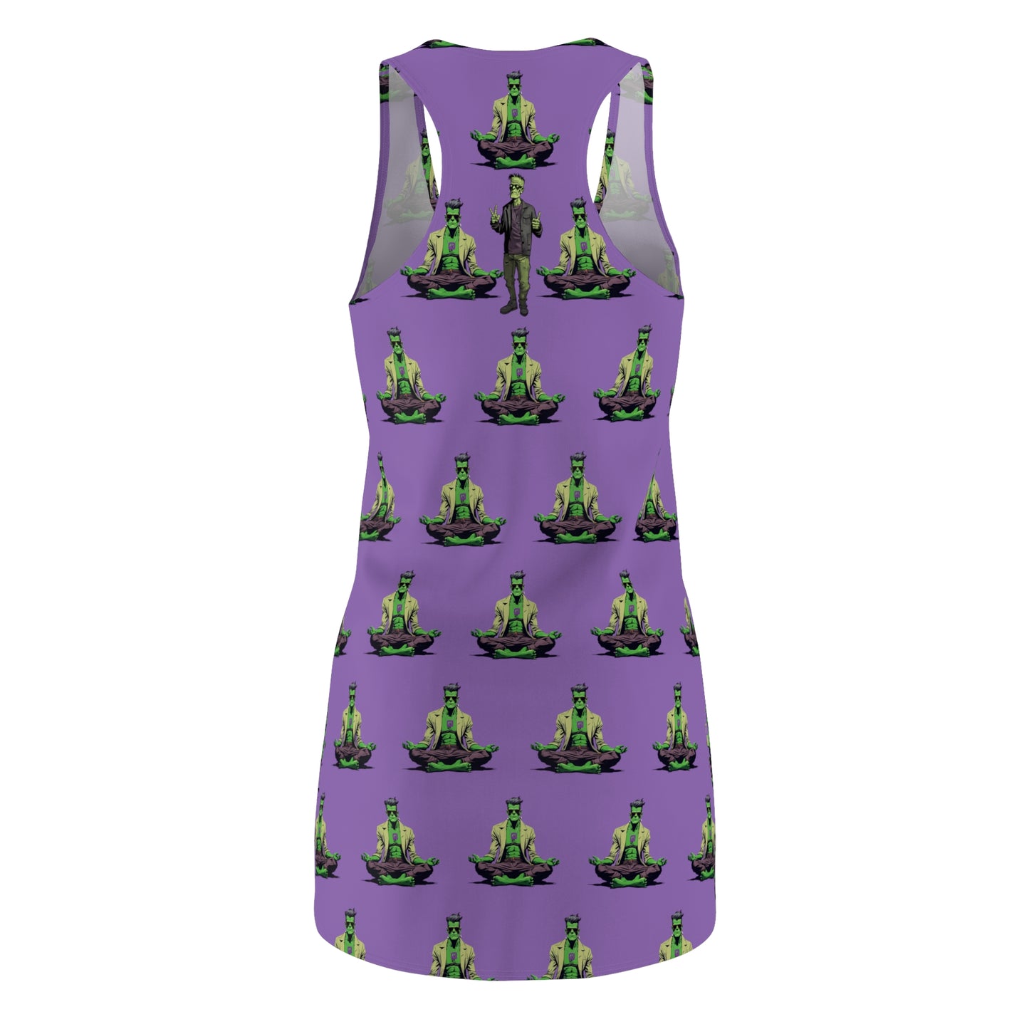 Meditating Frankenstein Racerback sleeveless Dress for Halloween