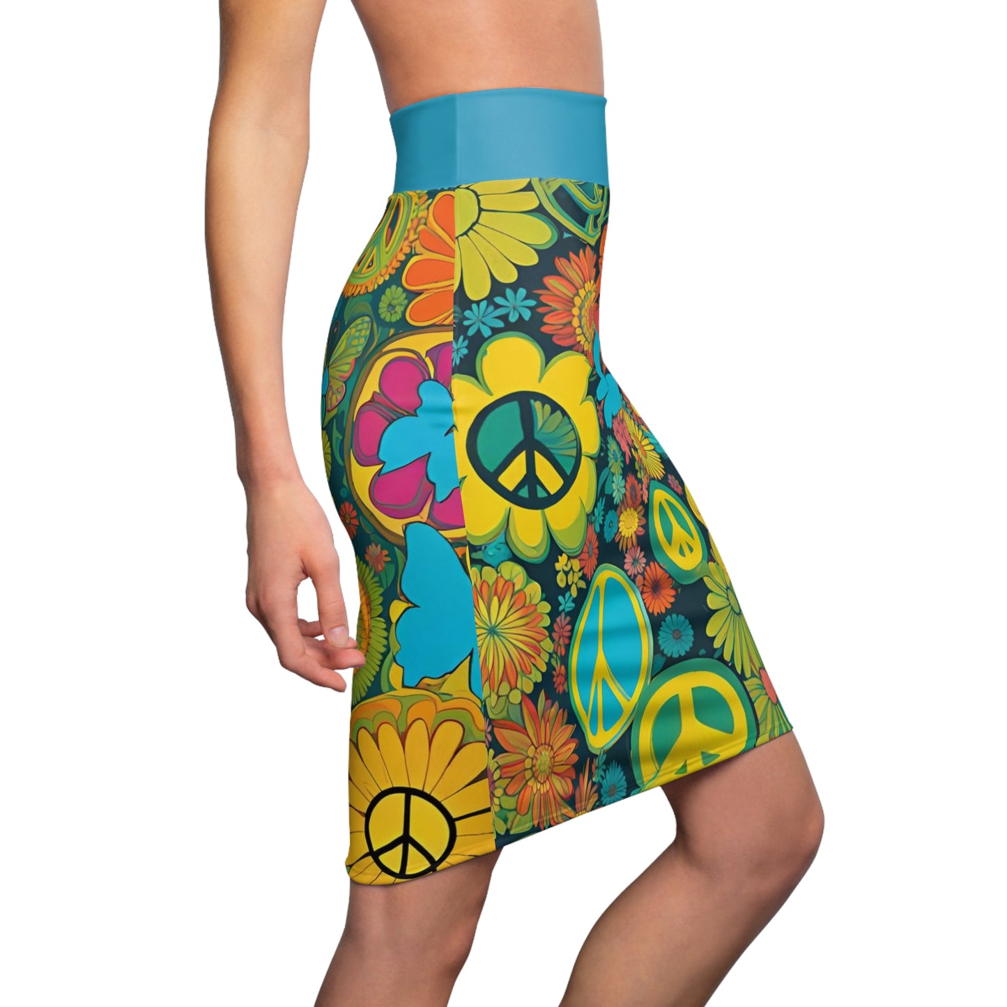 Flower Power Pencil Skirt