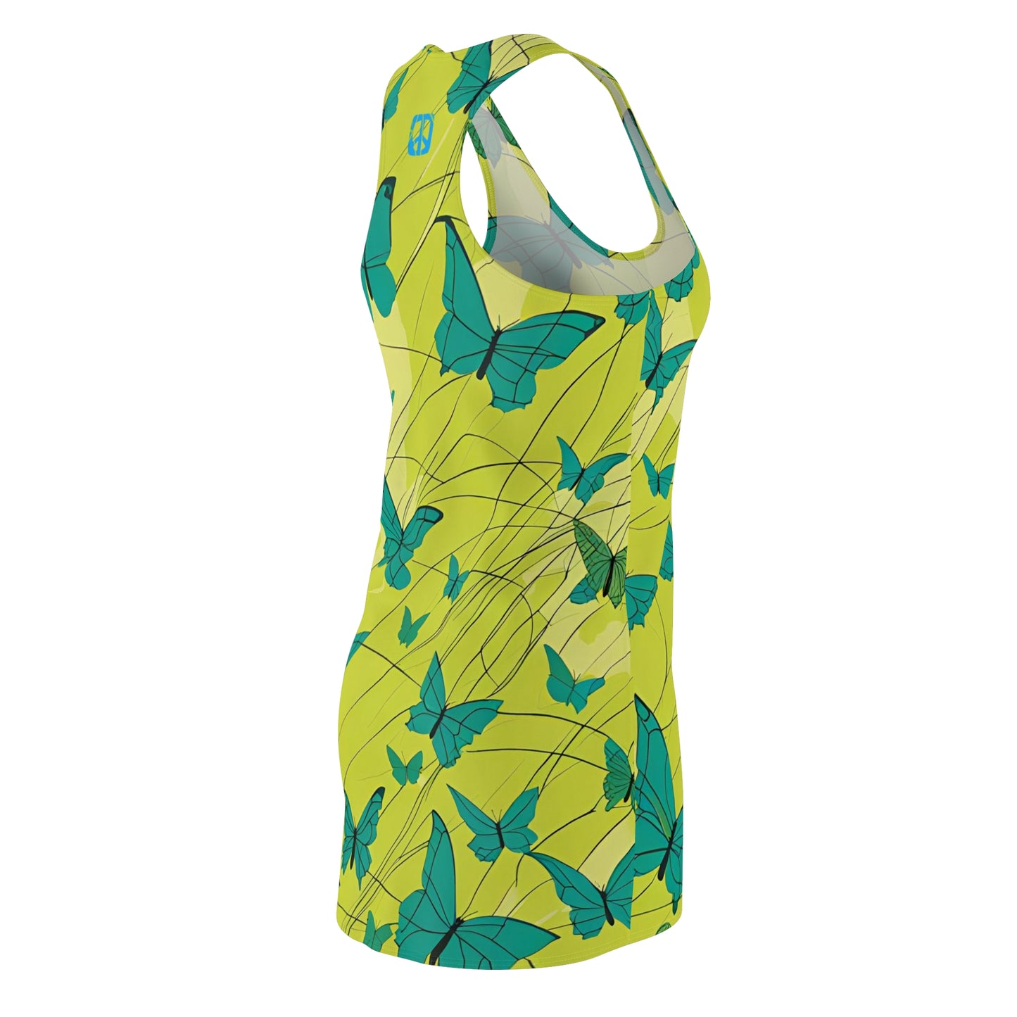 Transformative Peace Butterflies Racerback Sleeveless Slip Dress