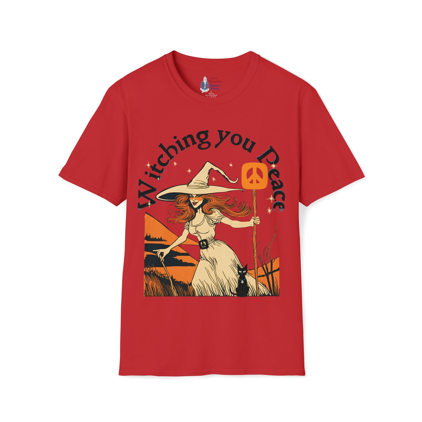 Witching You Peace T-Shirt for Halloween