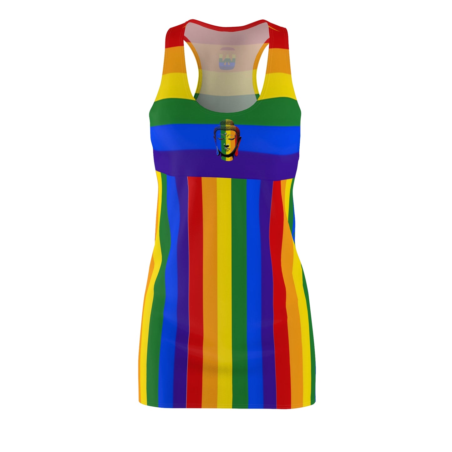 Rainbow Buddha Racerback Sleeveless Dress