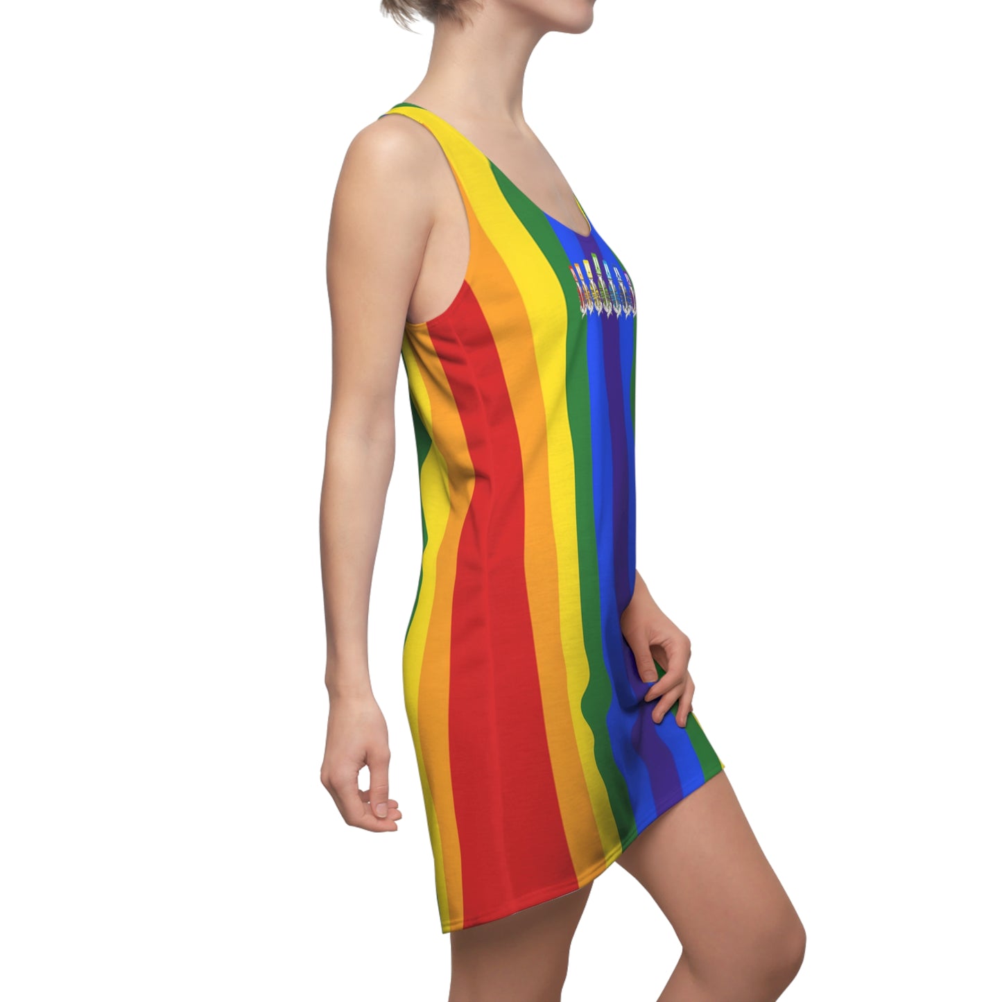 Diverse Peace Pride Racerback Sleeveless Dress