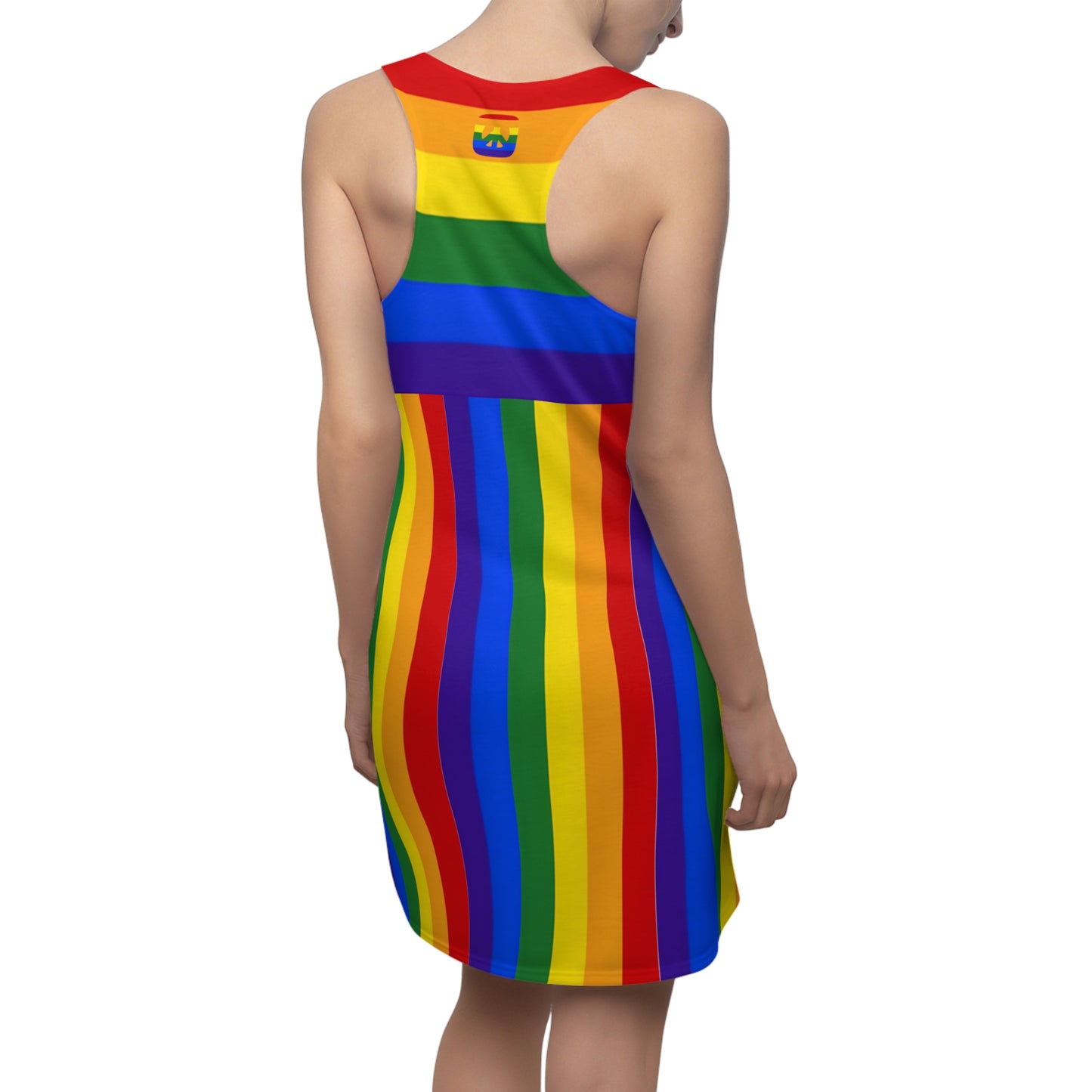 Rainbow Buddha Racerback Sleeveless Dress