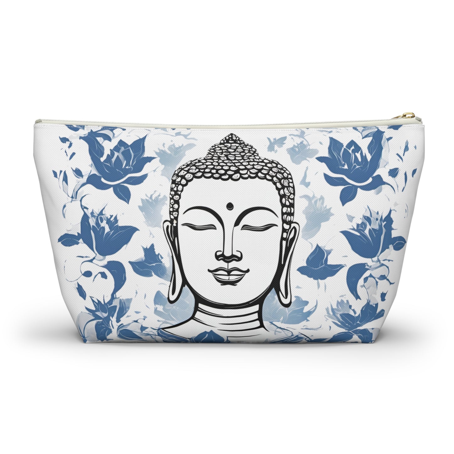 Zen Blue Lotus Buddha Pouch w T-bottom