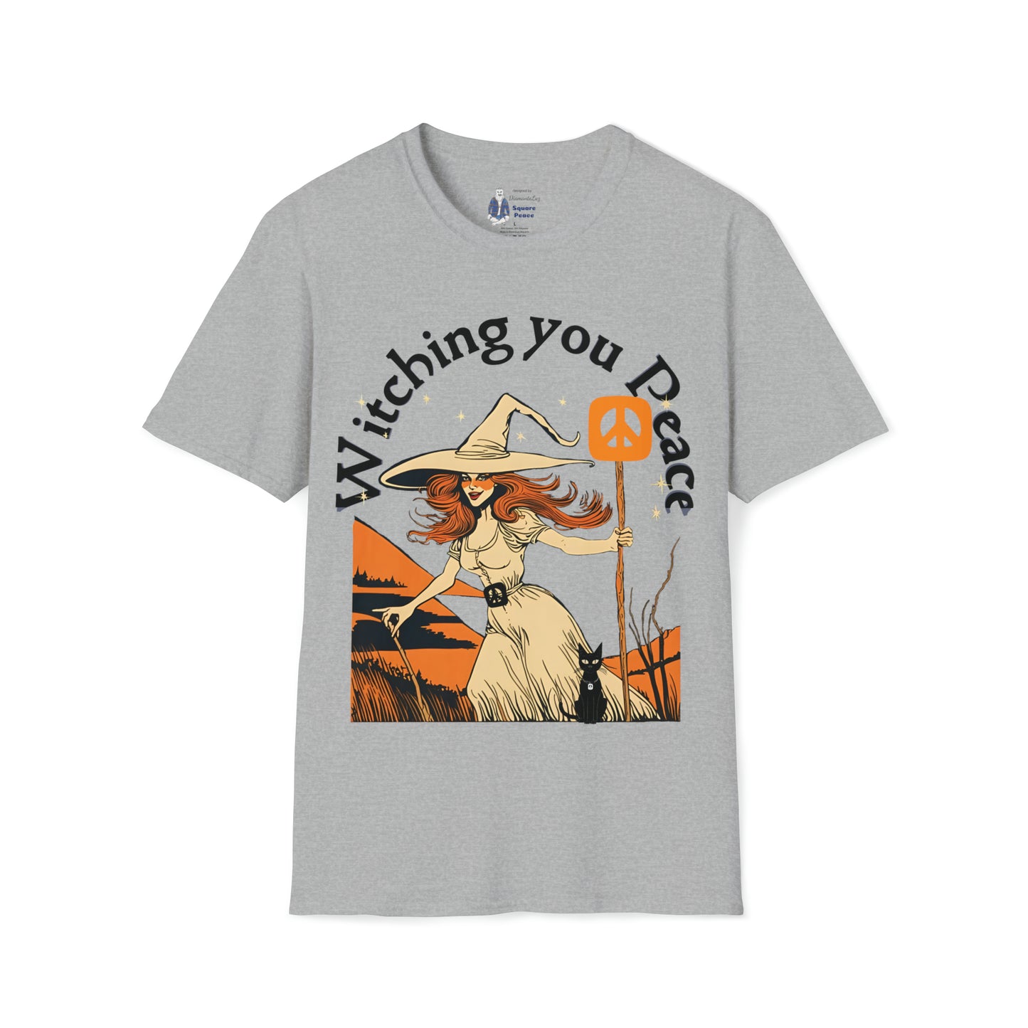 Witching You Peace T-Shirt for Halloween