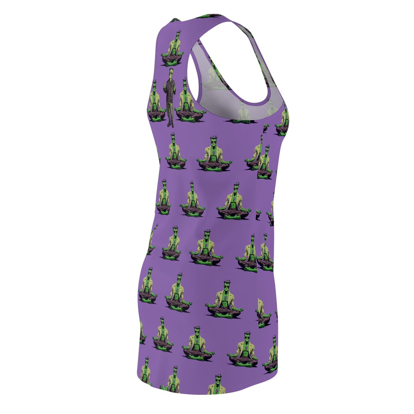 Meditating Frankenstein Racerback Dress for Halloween