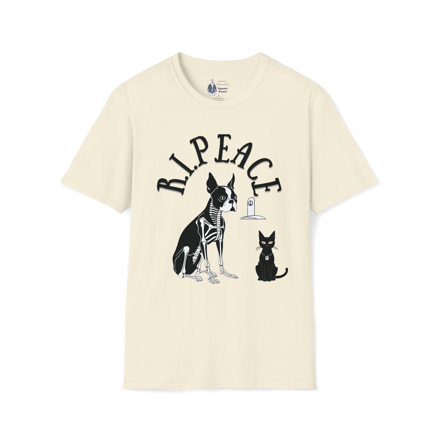 R.I.Peace Boston Terrier T-Shirt for Halloween