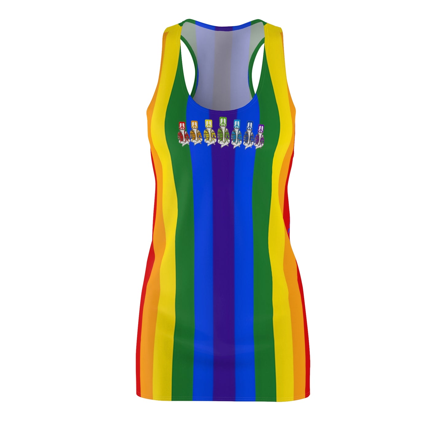 Diverse Peace Pride Racerback Sleeveless Dress