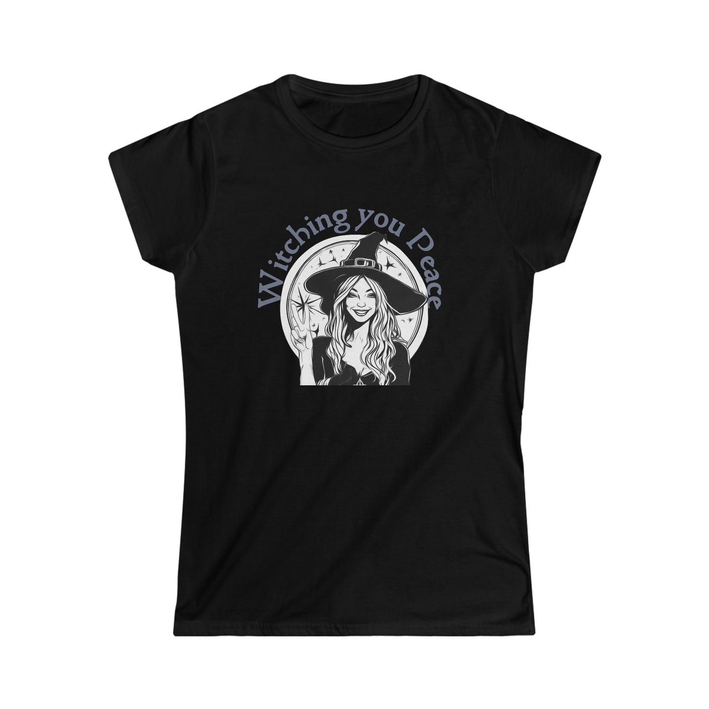 Witching You Peace Women's Softstyle Tee for Halloween