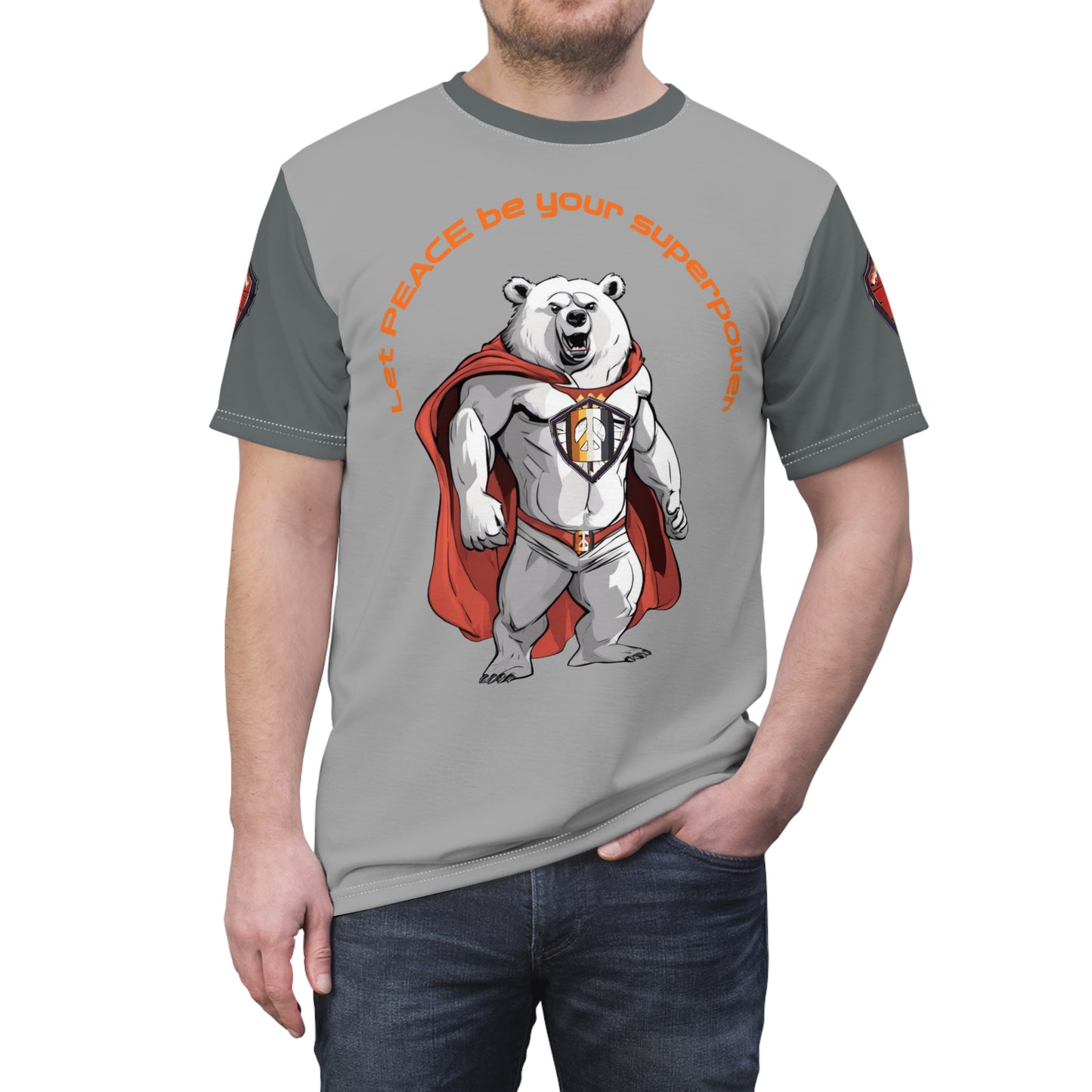 Let Peace Be Your Superpower Bear Tee