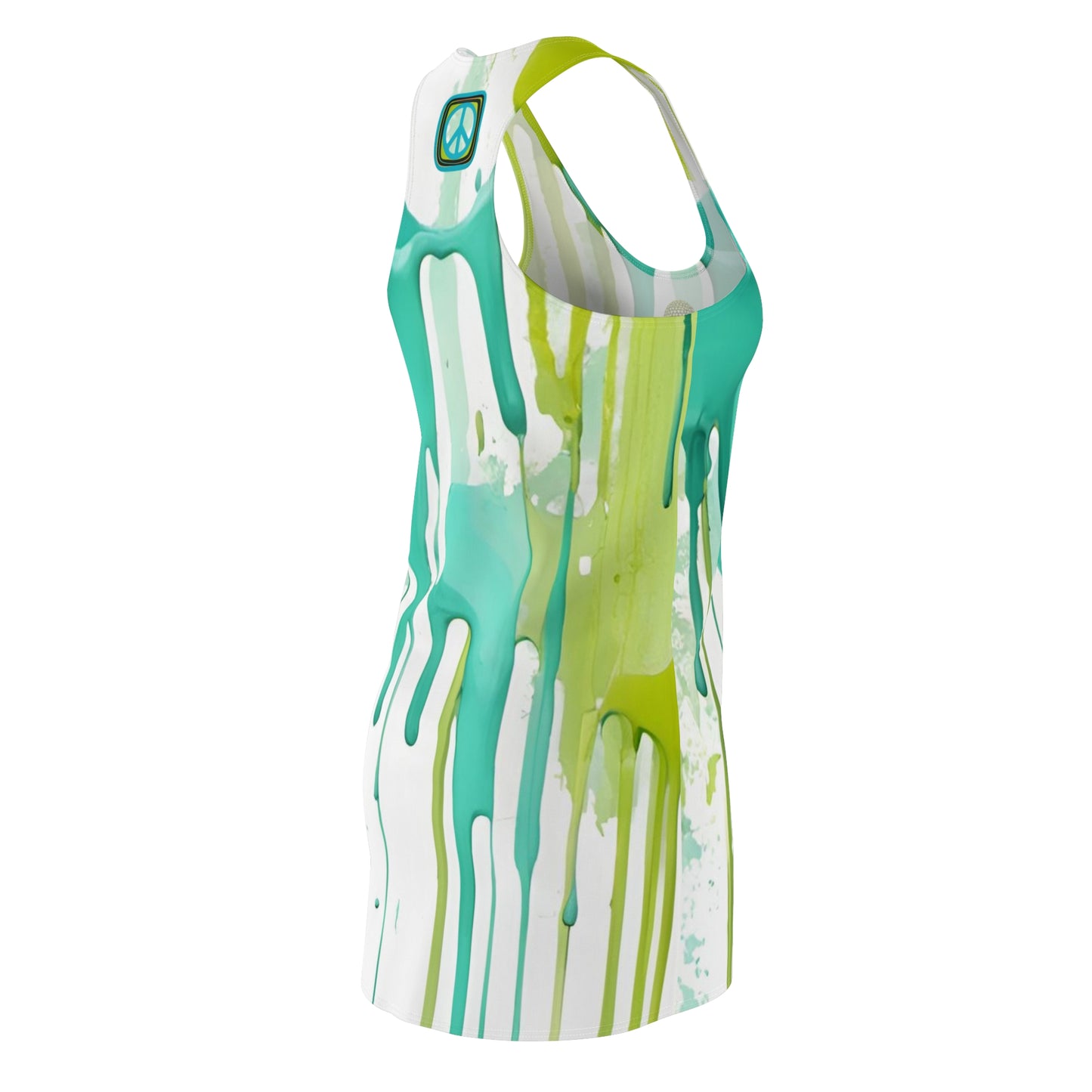 Buddha with glasses on Paint-drip Racerback Sleeveless Dress