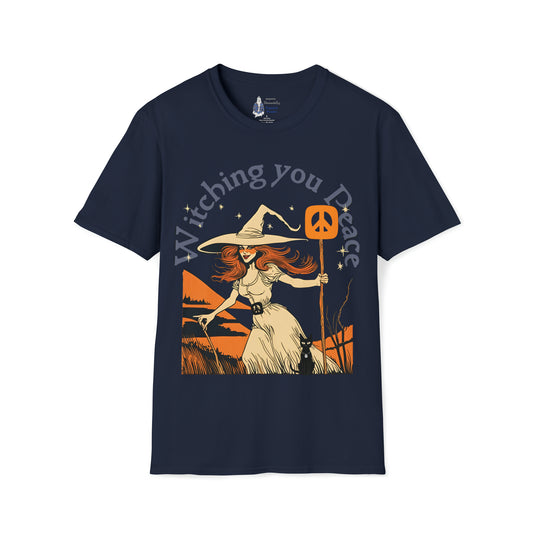 Witching You Peace T-Shirt for Halloween