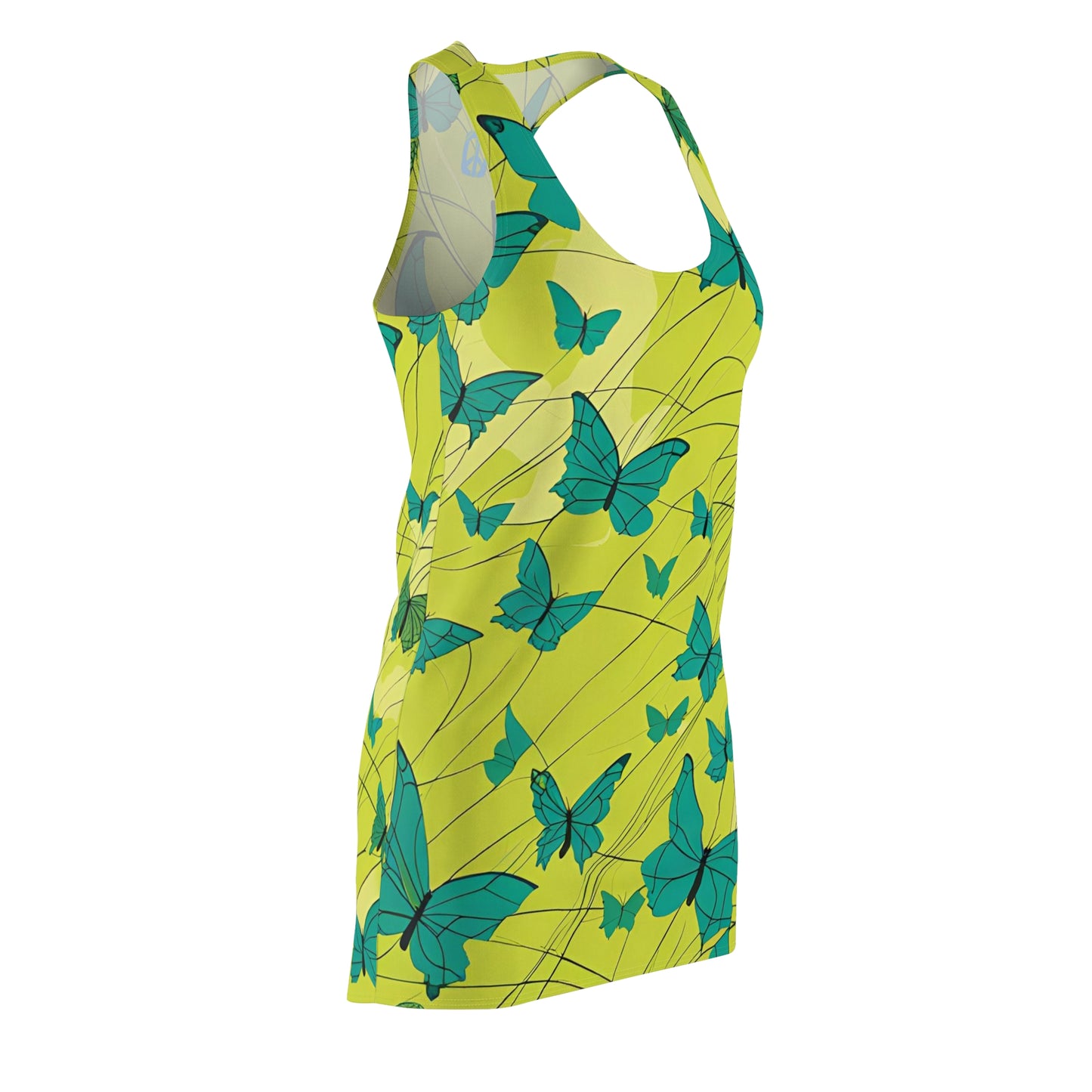 Transformative Peace Butterflies Racerback Sleeveless Slip Dress