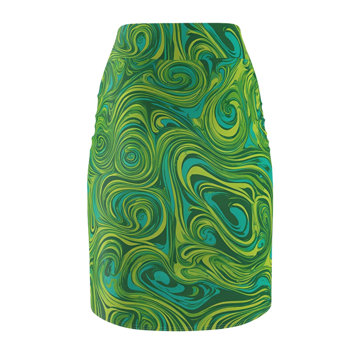 Peace Flower Psychedelic Swirl Pencil Skirt