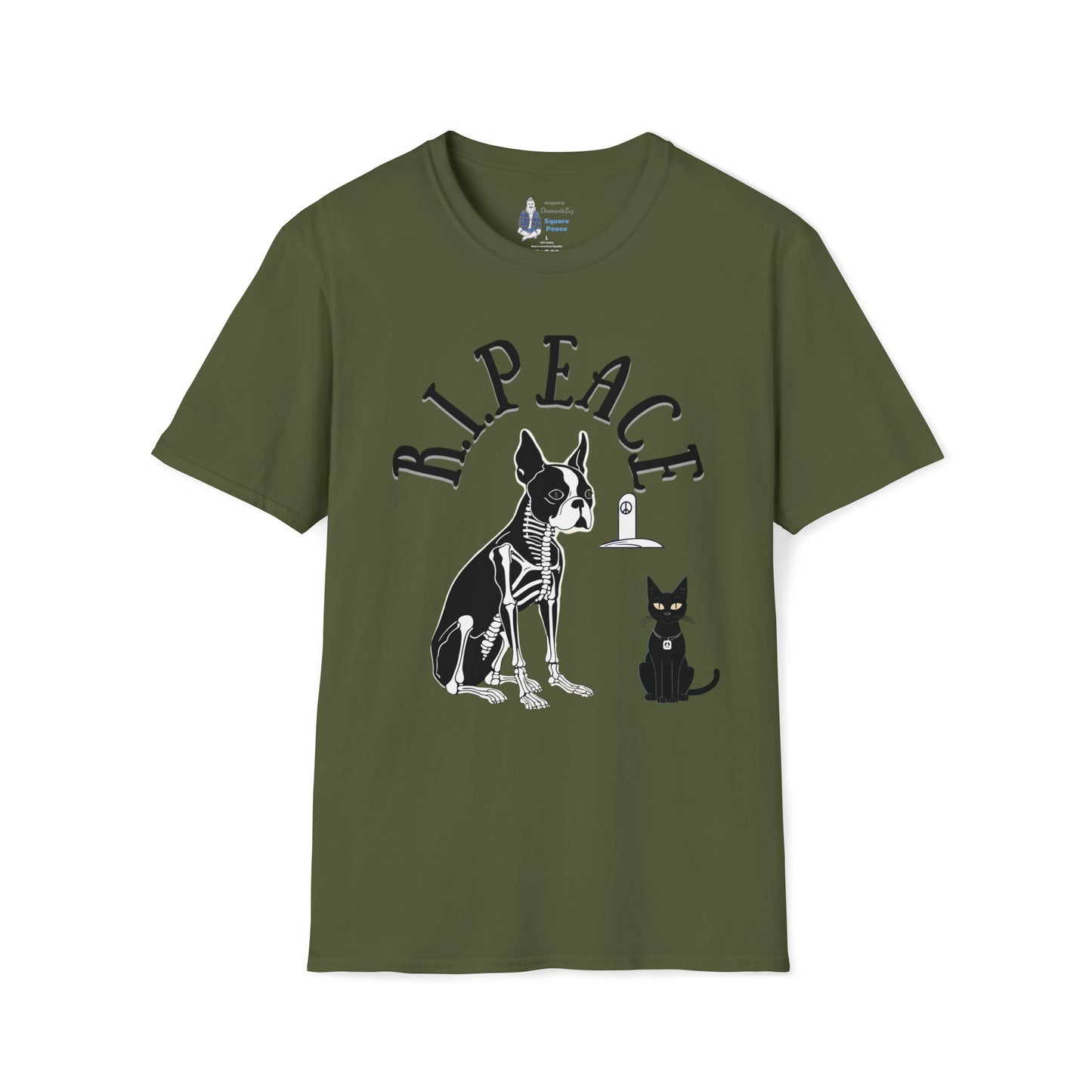 R.I.Peace Boston Terrier T-Shirt for Halloween