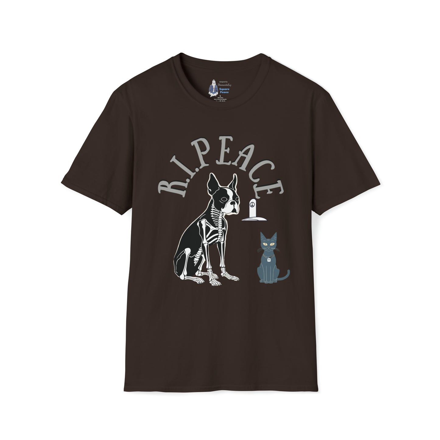 R.I.Peace Boston Terrier T-Shirt for Halloween