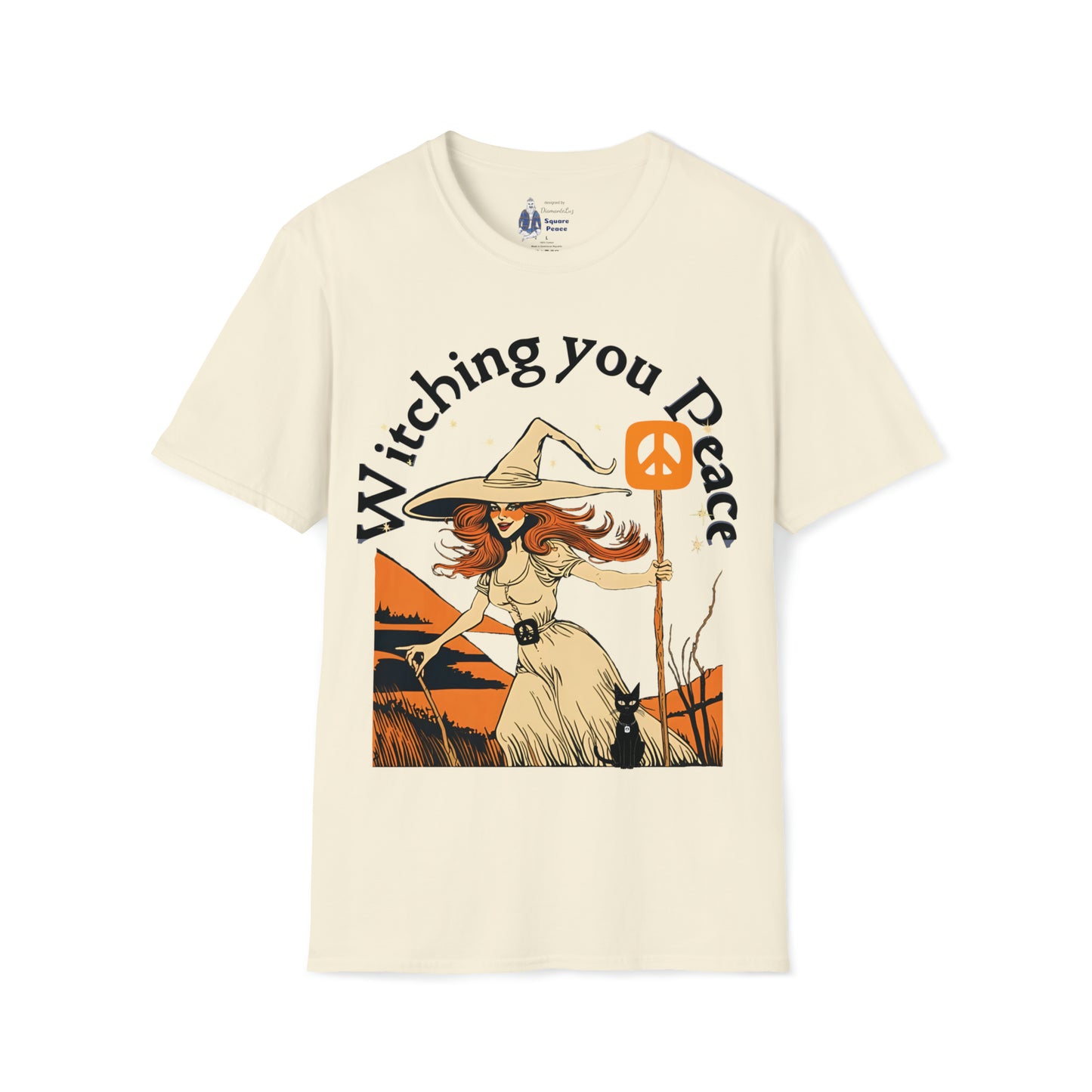 Witching You Peace T-Shirt for Halloween