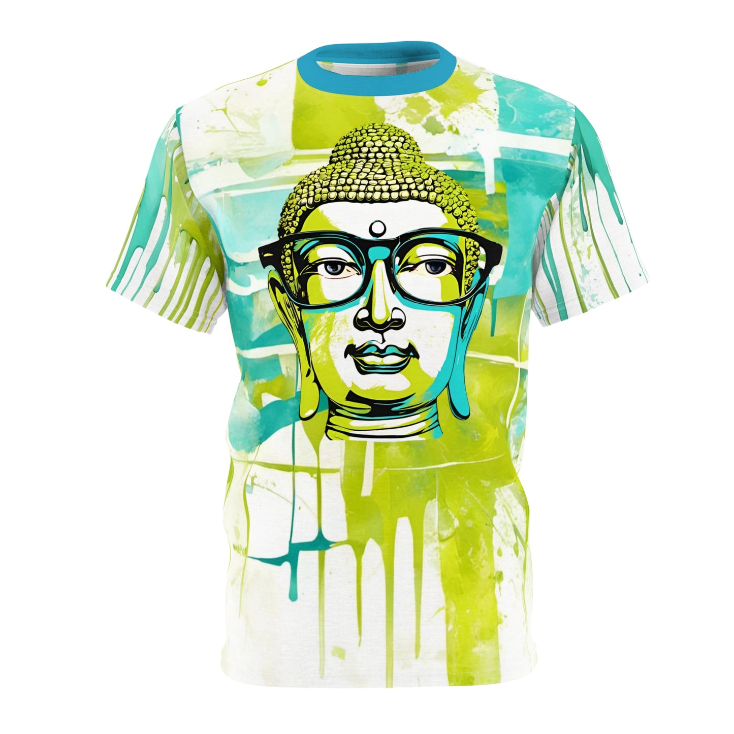 Pop Art Buddha Wearing Glasses Unisex Pull-Over Shirt