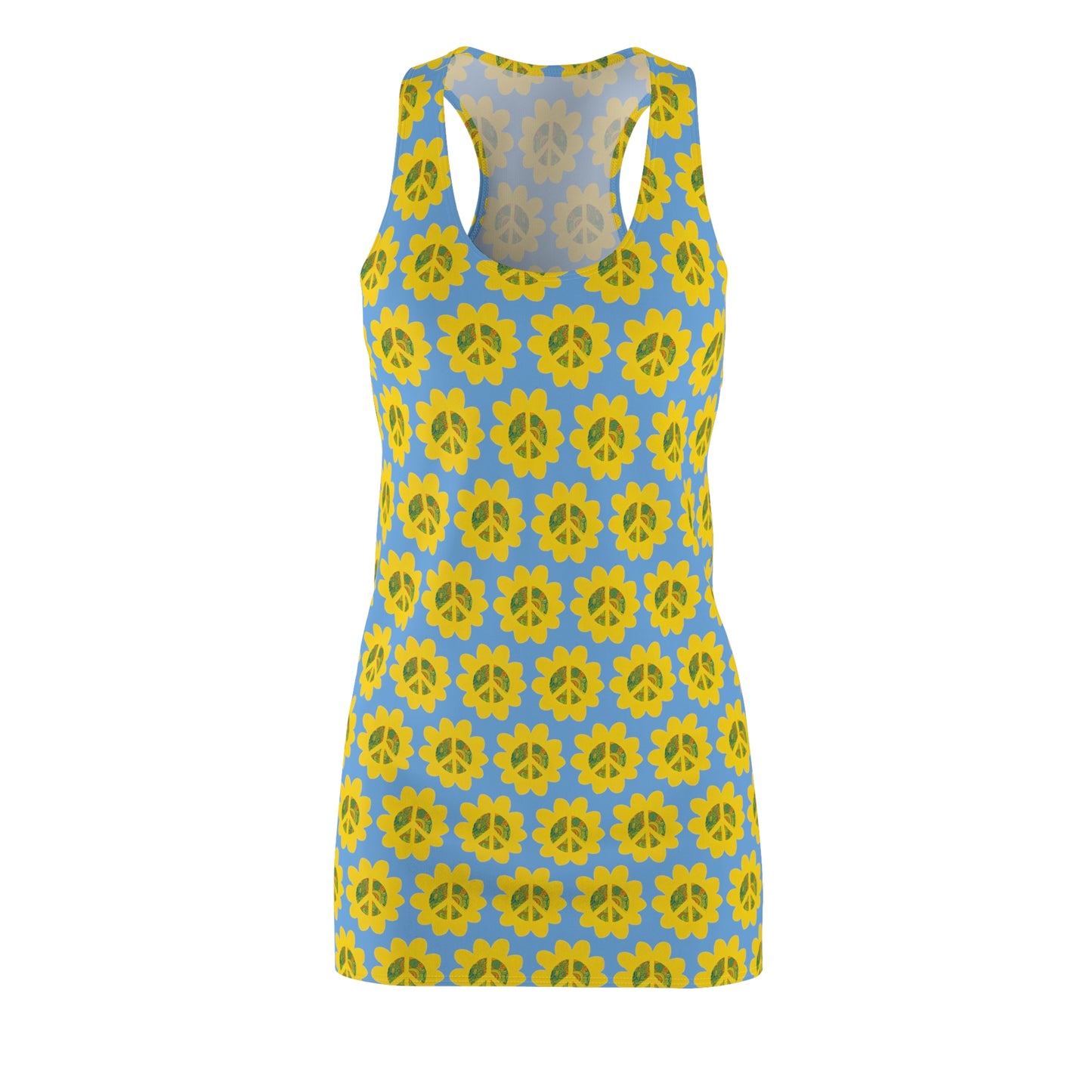 Peace Flower Power Racerback Sleeveless Dress