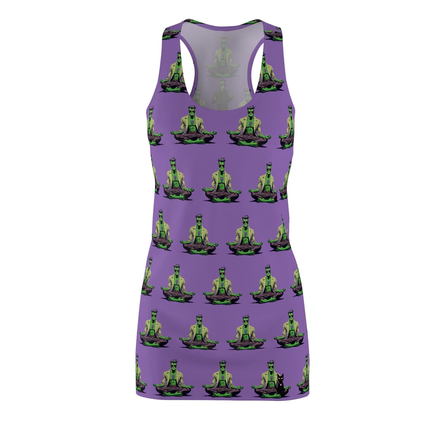 Meditating Frankenstein Racerback sleeveless Dress for Halloween