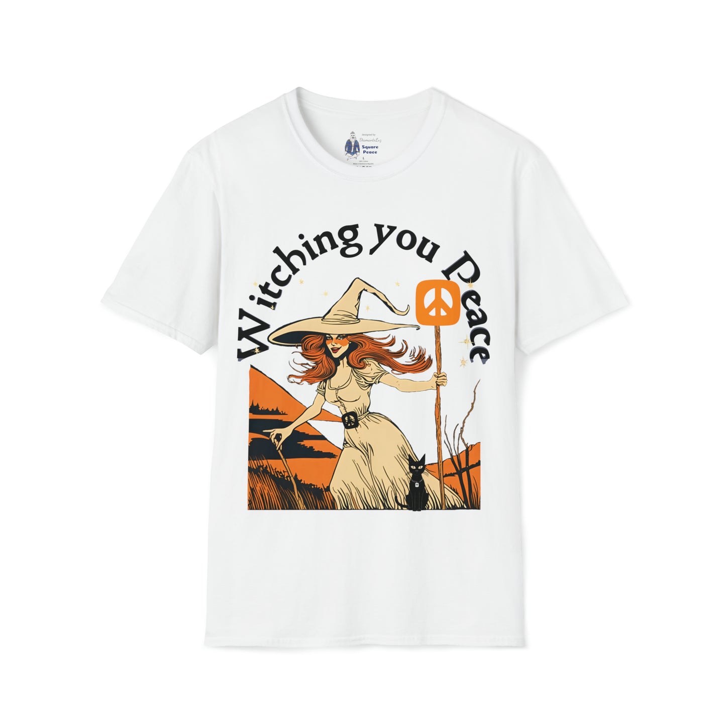 Witching You Peace T-Shirt for Halloween