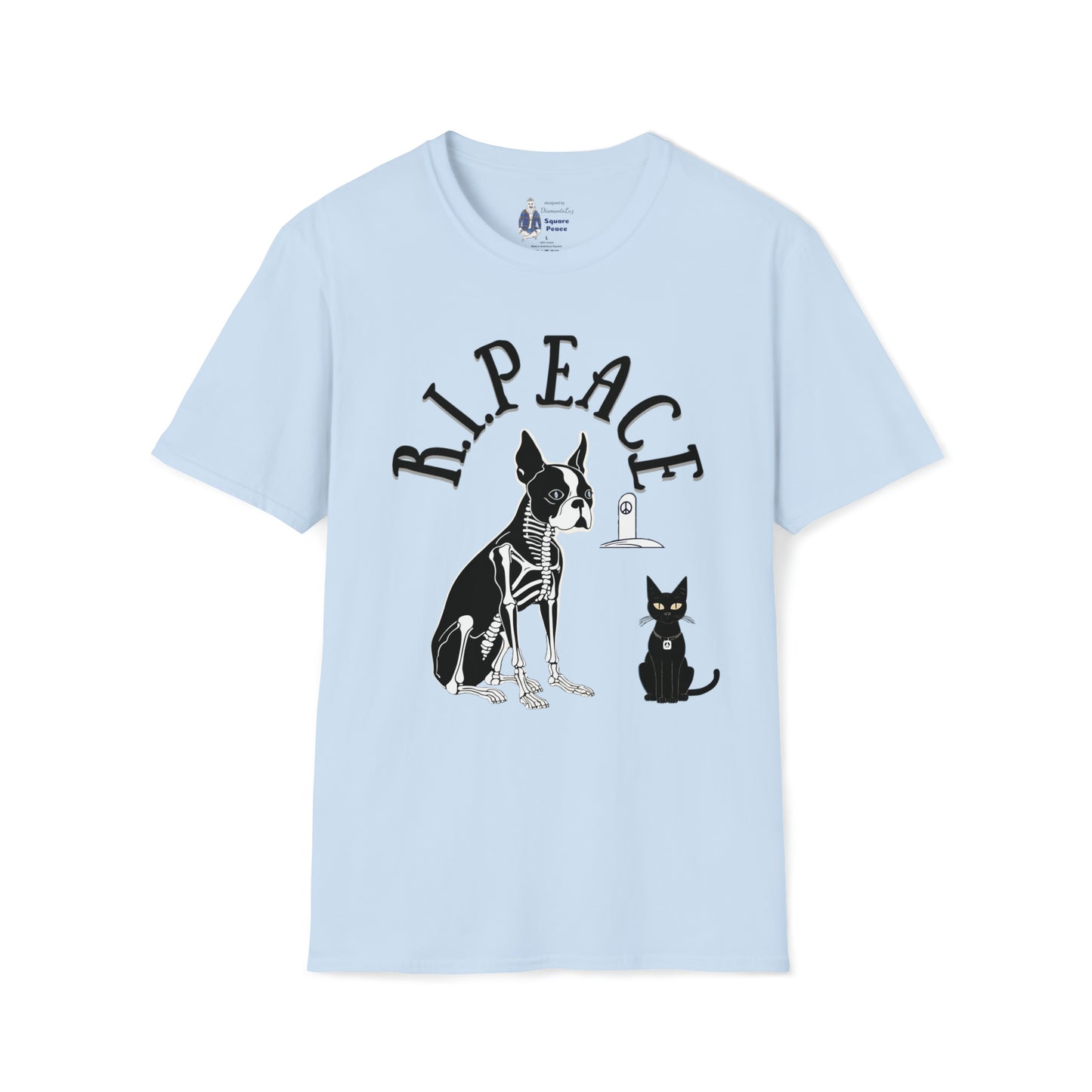 R.I.Peace Boston Terrier T-Shirt for Halloween