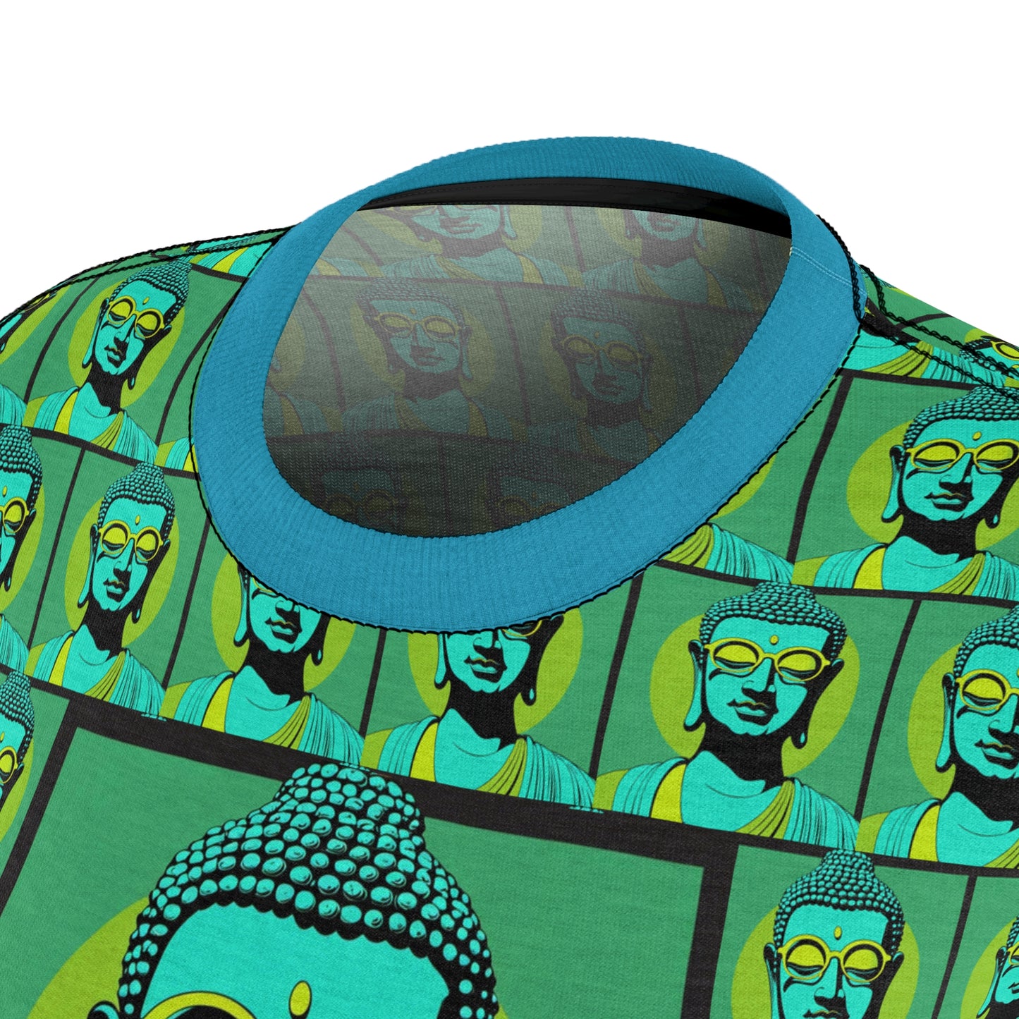 Women's Pop Art Buddha Wearing Shades Pull-Over Top